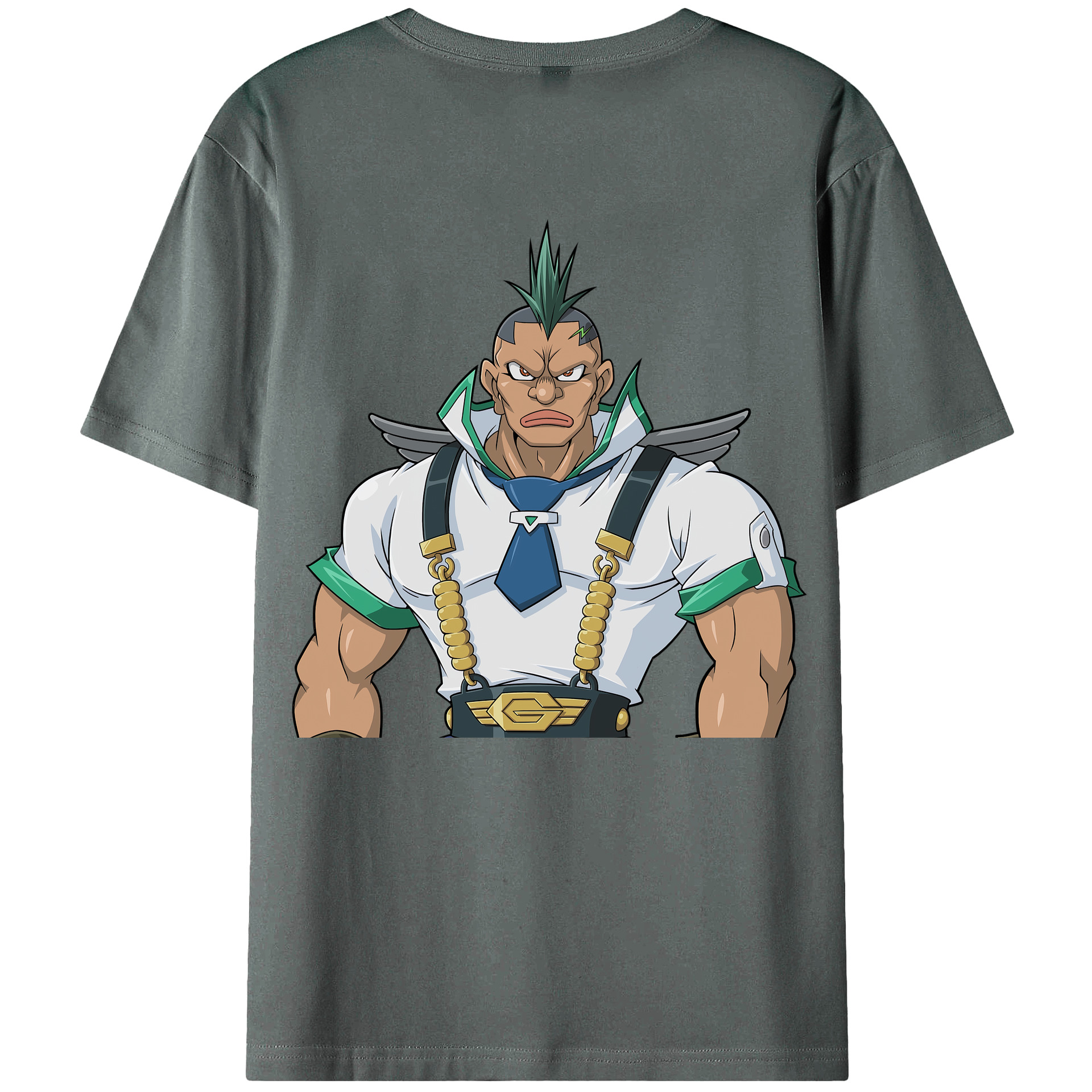 （画像用） 遊☆戯☆王 Yu-Gi-Oh! 綿100％ メンズ半袖Tシャツ（バックプリント） 通気性